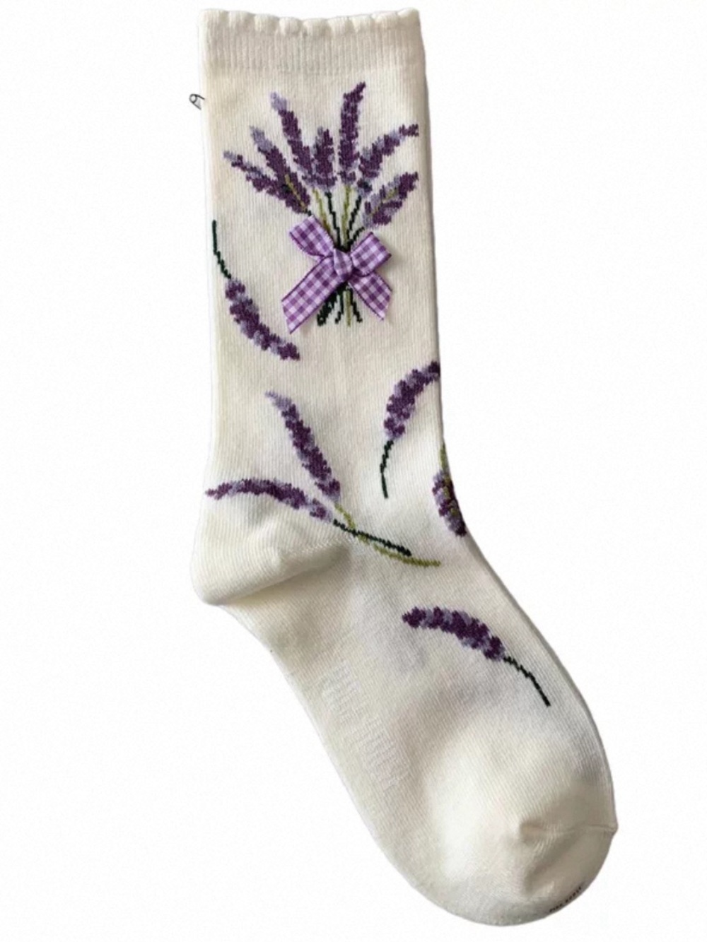 Brand New PINK HOUSE High Quality Lavender Pattern Socks JK Lolita Japan